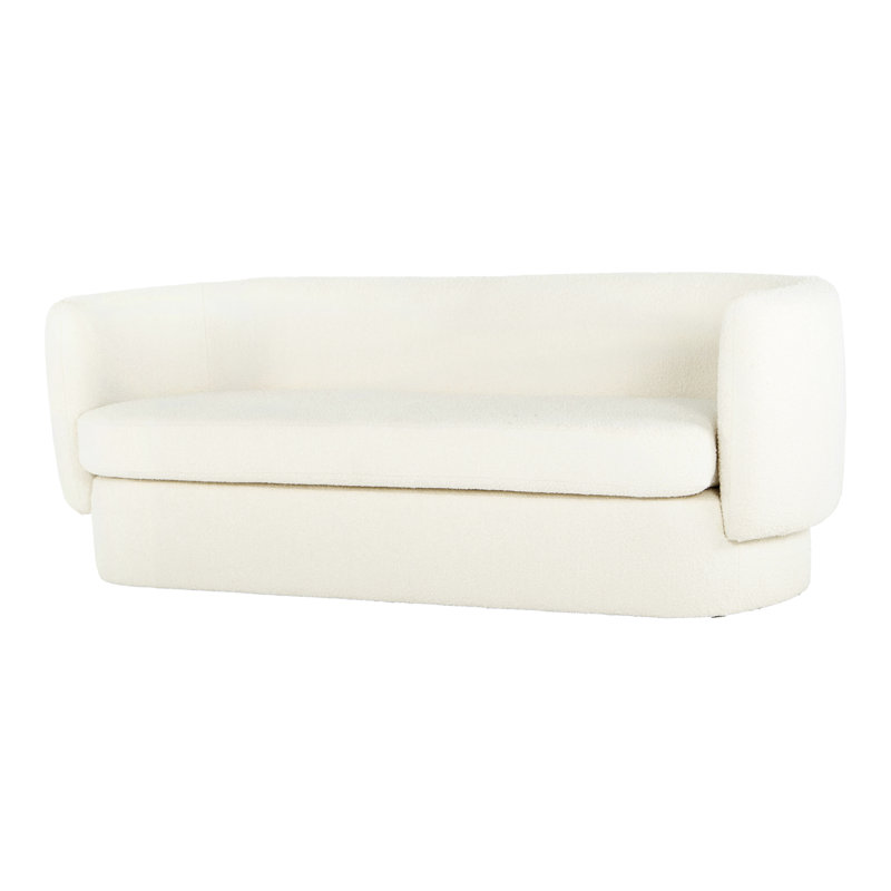 Canapé rembourré 83,75 po Atla, Boucle blanc