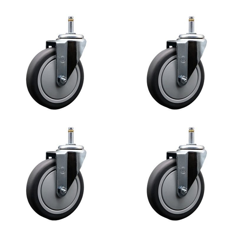 Thermoplastic Swivel Grip Ring Stem Caster Set
