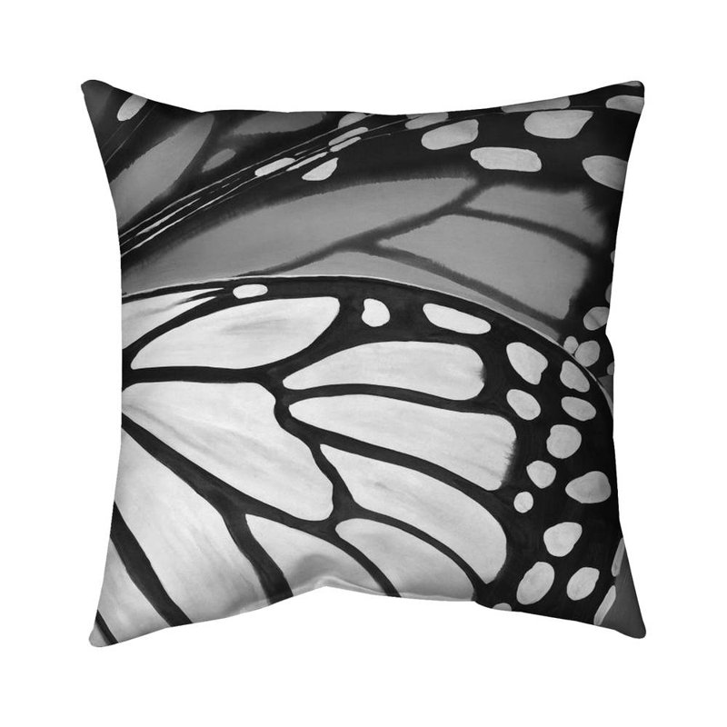 Butterfly wings closeup - 16"x16" Throw pillow cover - Poly twill - Print on demand