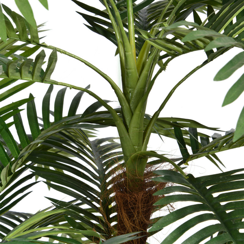 Panama Faux Palm Tree in Fiberstone Planter, 74" H x 25" W x 25" D