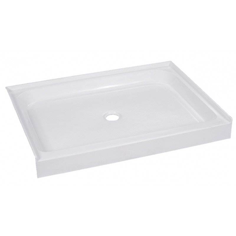 Base de douche à seuil simple l 48 po x P 36 po, Ivoire