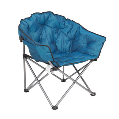 Chaise de camping pliante avec coussin 