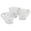 80ml Glass Espresso Cups w/ Metal Handle Clear Stackable Coffee Drinkware-1442828463