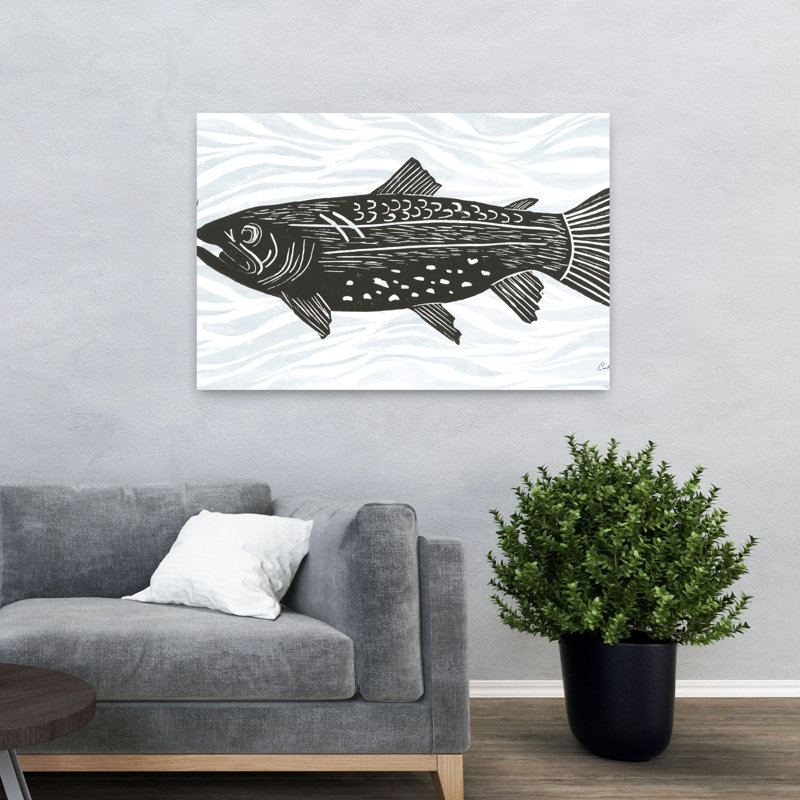 Poissons et crochets, H 32 po x l 48 po