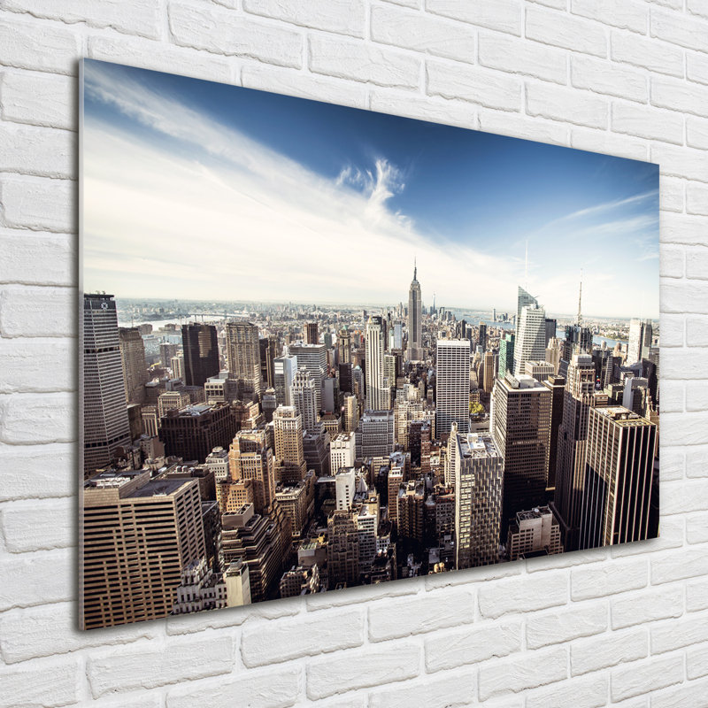 New York - No Frame Print on Glass