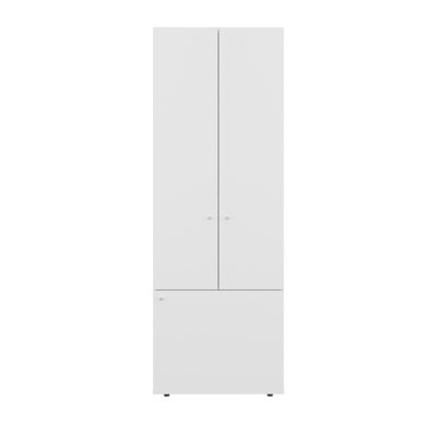 Système de garde-robe à 3 portes avec tringle pour vêtements et tablettes intérieures Home