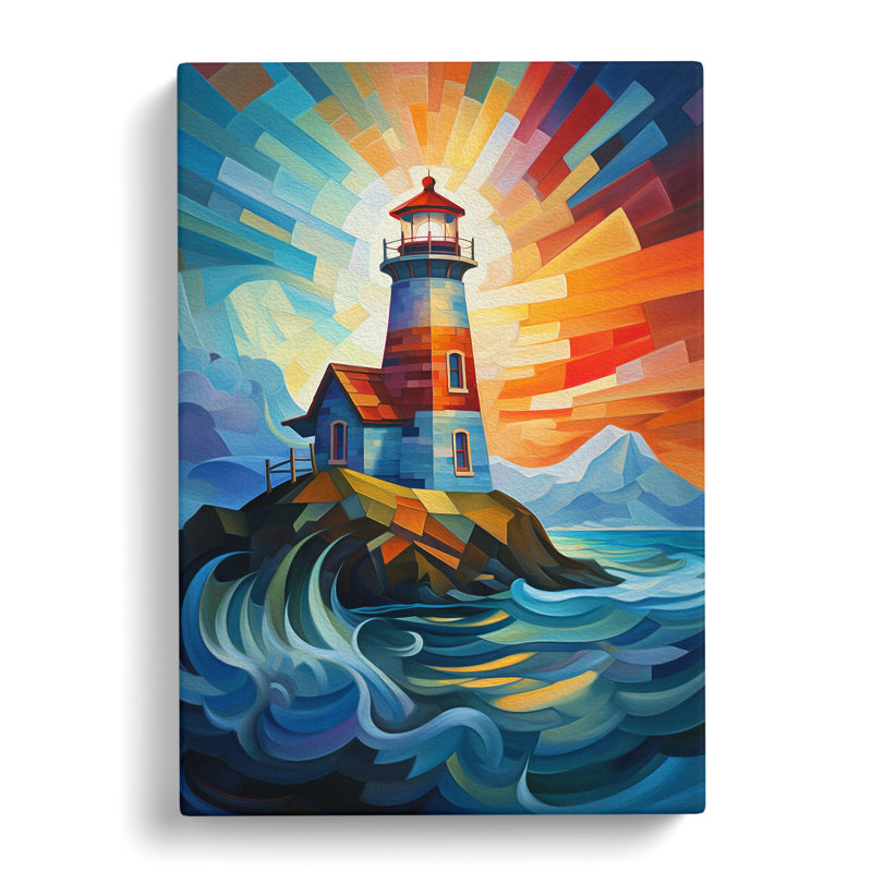 Lighthouse Futurism - Wrapped Canvas, 50cm H x 35cm W x 3cm D