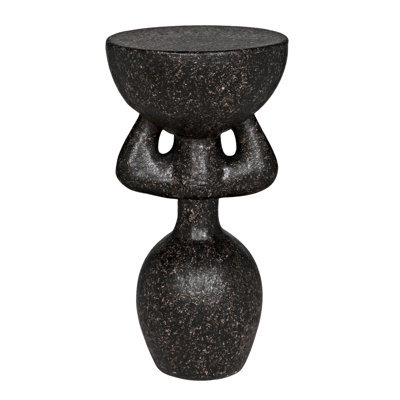 African Concrete Top End Table