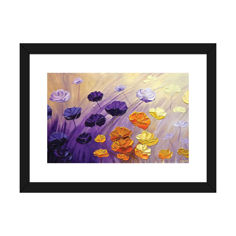 «The Garden» - Reproduction, Papier beaux-arts encadré noir, H 24 po x l 32 po x P 1 po