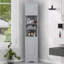 Armoire de rangement multi-fonctionnelle grise