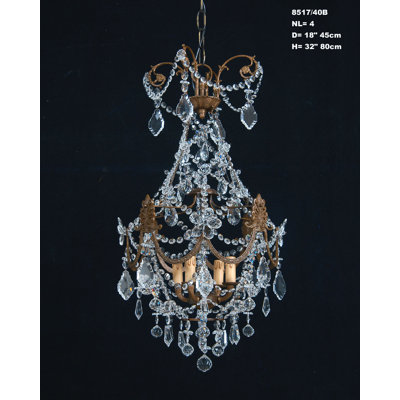 Darr 4 - Light Candle Style Chandelier