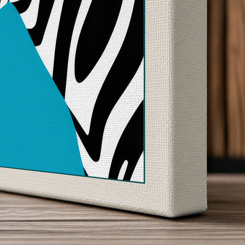 Zebra In Profile Modern - Print, 24x16 - 61.0 x 40.6 cm, Cream Border