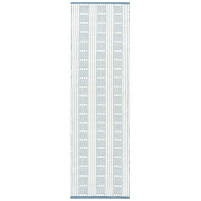 Vermont 951 Flatweave Wool/Cotton Geometric Rug in Green/Ivory