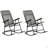 2 Piece Outdoor Rocking Chair Set, Patio Folding Lawn Rocker Set With Headrests For Yard, Patio, Deck, Backyard(Rocking Chair)-748489994