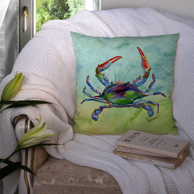 Crab Outdoor Throw Pillow