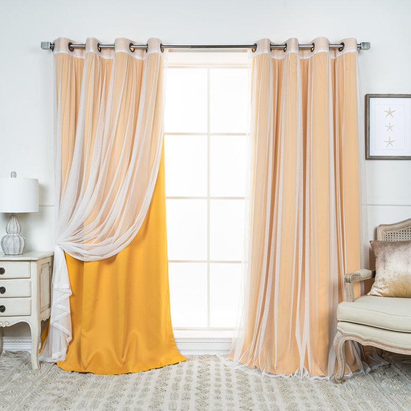 Blackout Curtain, 52" W x 84" L, Safron