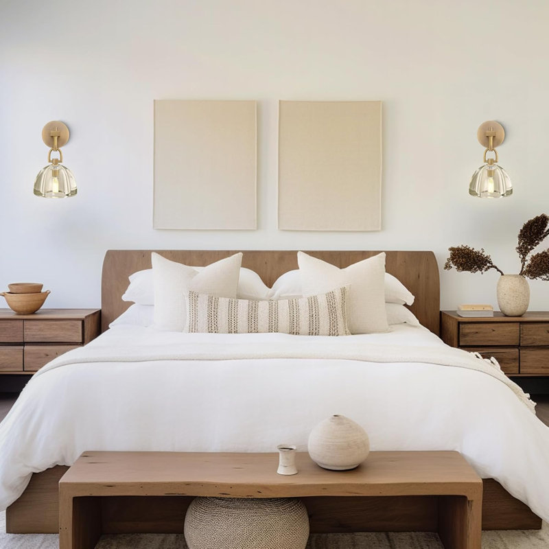 Applique murale à dôme en cristal Designer K9 avec DEL à intensité variable, qualité optique fabriquée à la main pour salle de bain de luxe, chambre, couloir, escalier, certifié ETL