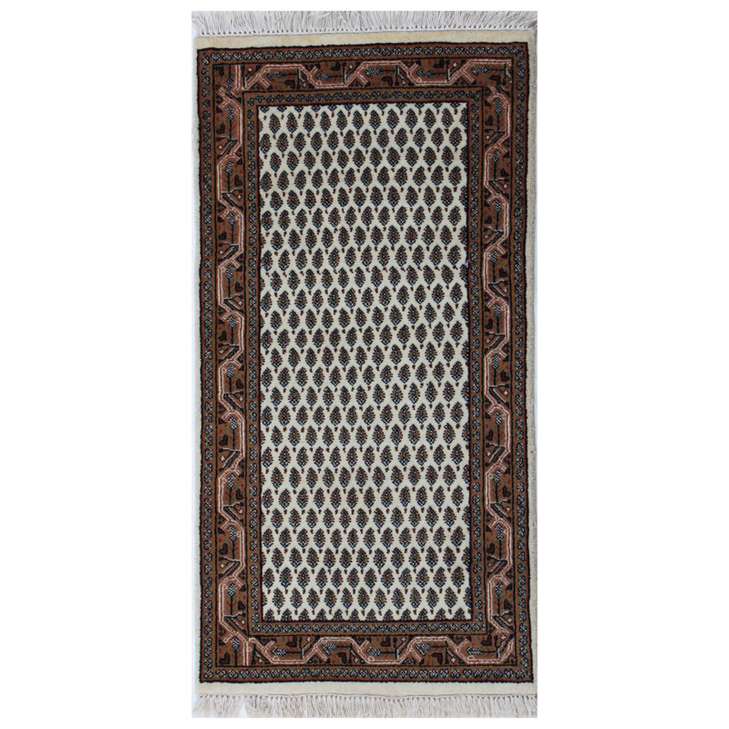 Indo Hand Woven Cotton and Wool Oriental Area Rug