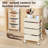 Closet Organizer And Storage 4 Layers, Fabric Clothes Drawer Storage Box, Stackable Rolling Storage Trolley With Wheels,(Beige)