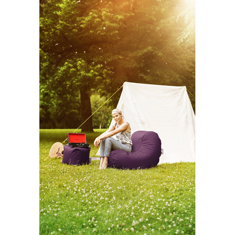 Fauteuil à billes et chaise longue Chillybean, Aubergine
