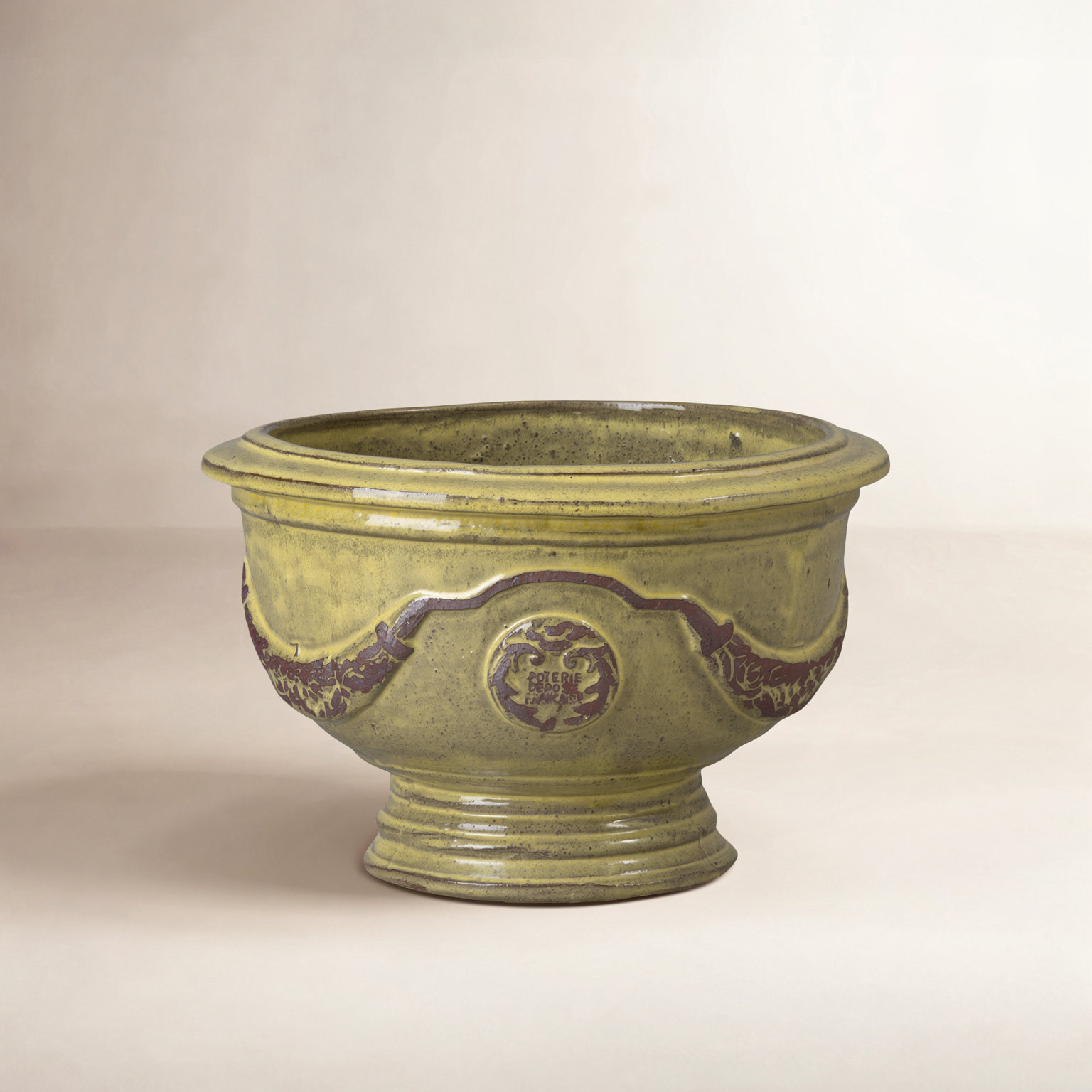 Anduze Ceramic Pot Planter, 10" H x 14.5" W x 14.5" D