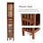 Damon 48"H X 22"W Solid Wood 5-Open Shelf Bookcase