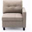 Canapé modulaire avec repose-pieds canapé en forme de L Causeuse pour salon Chambre à coucher Bureau à domicile Petit espace (gris clair, 2 sièges)