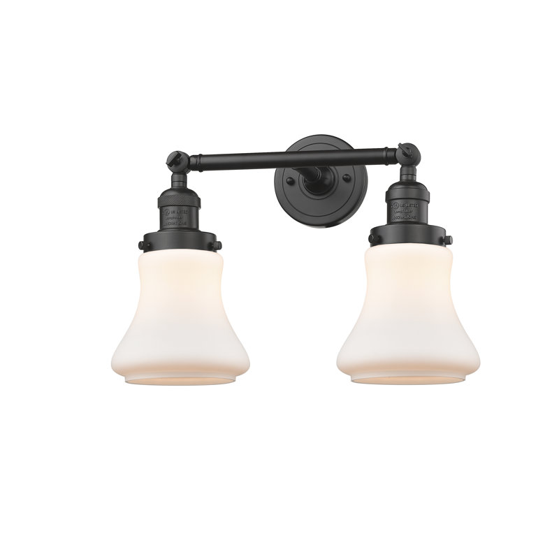 Edda 2 - Light Dimmable Vanity Light, 6 Watt Vinage LED Bulb, Oil Rubbed Bronze, Matte White