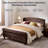 Velvet Upholstered  Bed  with Wingback Headboard-1987845051