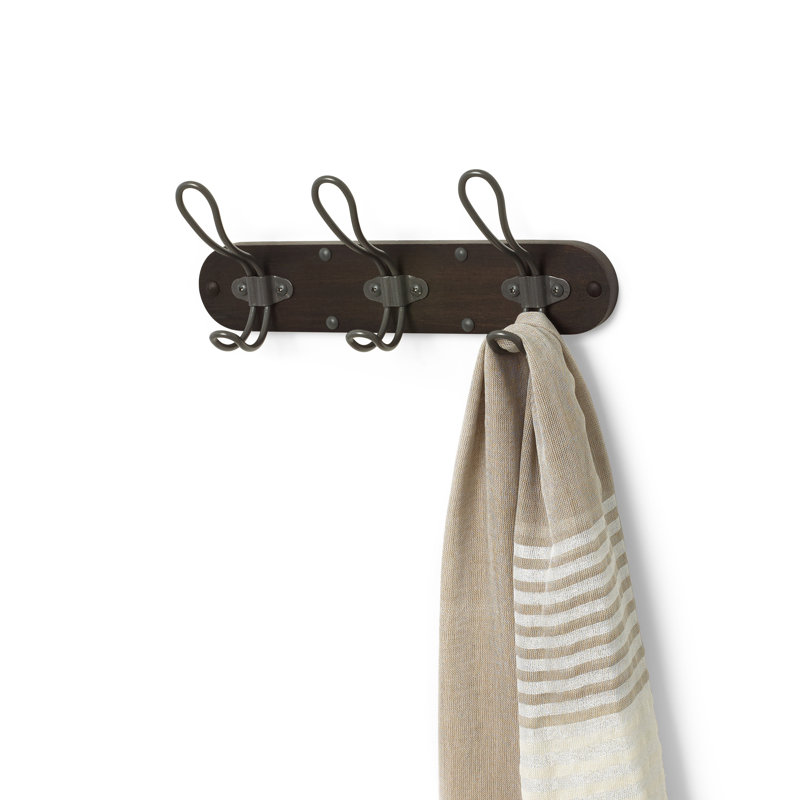 Support en bois 3 crochets l 12 po Belmont