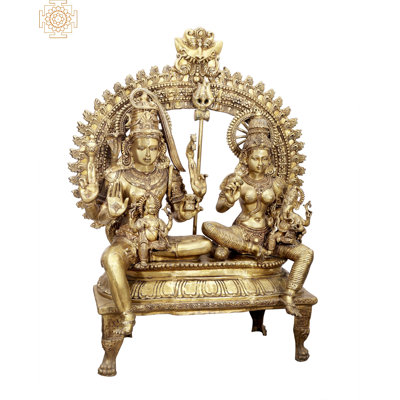Exotic India 54" Large Size Shiva Family (Shiva Parivar)
