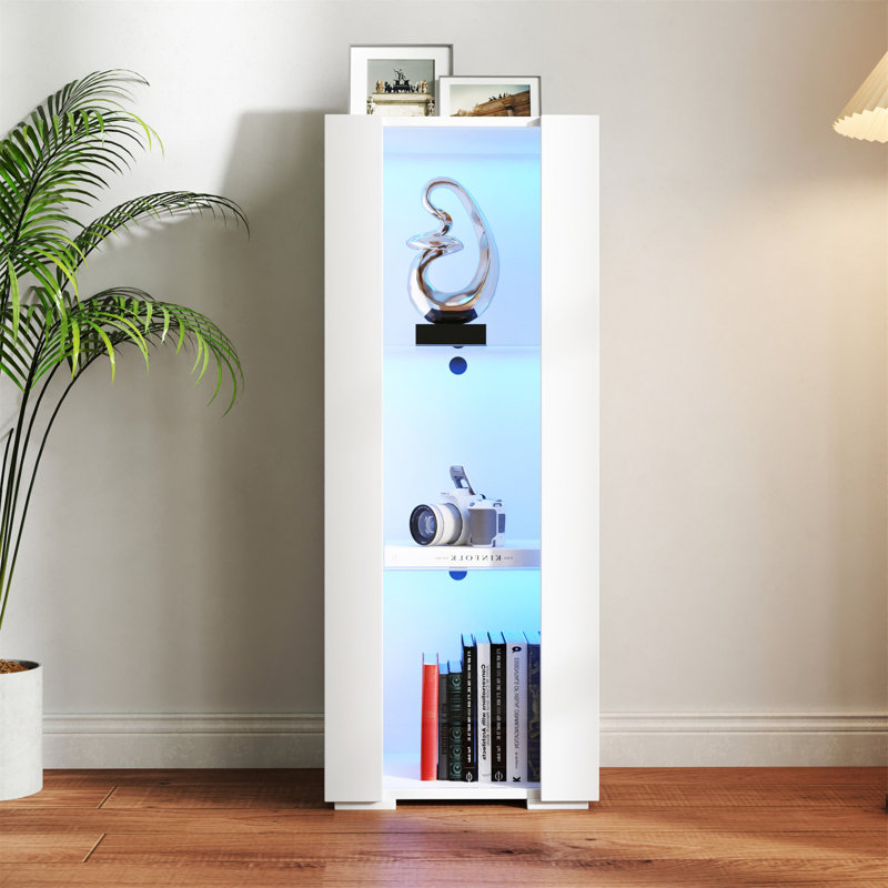 Storage Cabinets With Aluminum Strip Lamp
