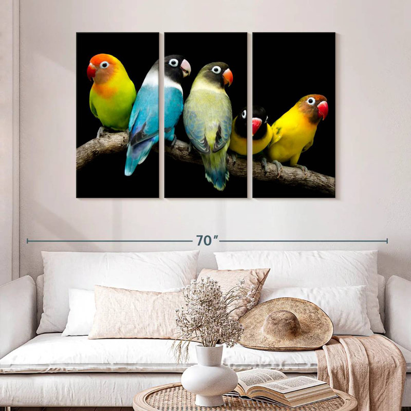 Brampt Five Lovebird Pets, 32" H x 50" W