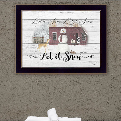 «Let It Snow», art mural encadré pour le salon et la maison par Billy Jacobs