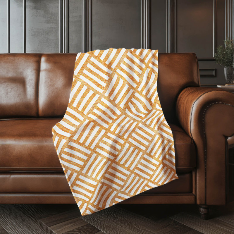Jeté carré Addison Sherpa ASB620, Orange