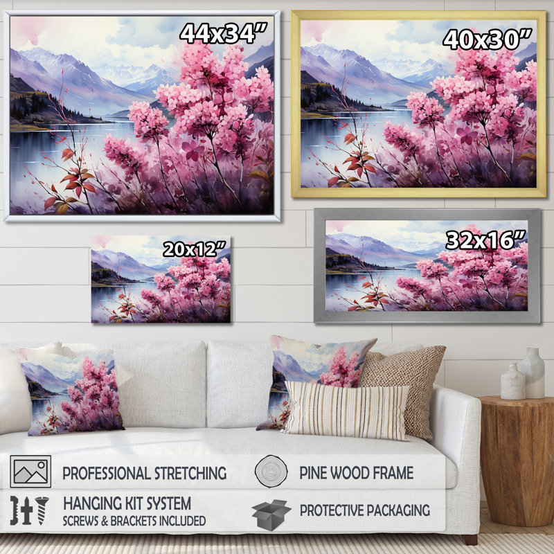 Lilacs Charm Volanco Delight I sur impression sur toile, Encadrement doré, H 30 po x l 40 po