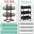 Rolling Pantry Storage cart, 4 Tier Snack Cart with Wheels, 2 Lockable Castors, Metal Wire Storage Cart