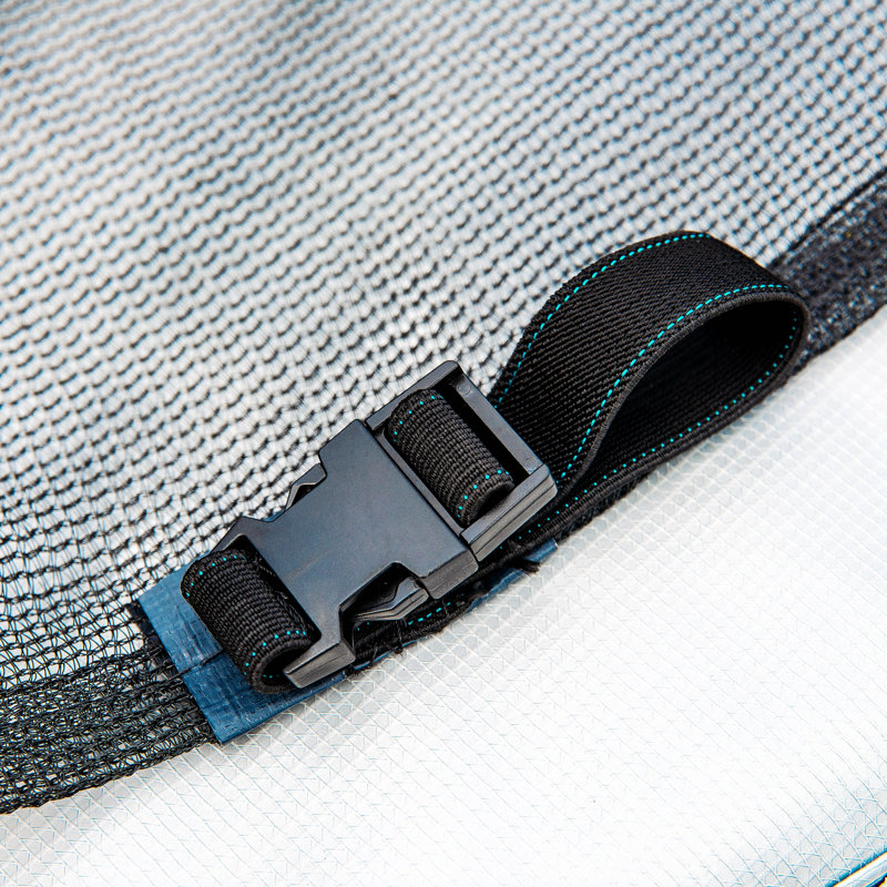Trampoline avec panier de basketball, échelle et filet de sécurité, Blue