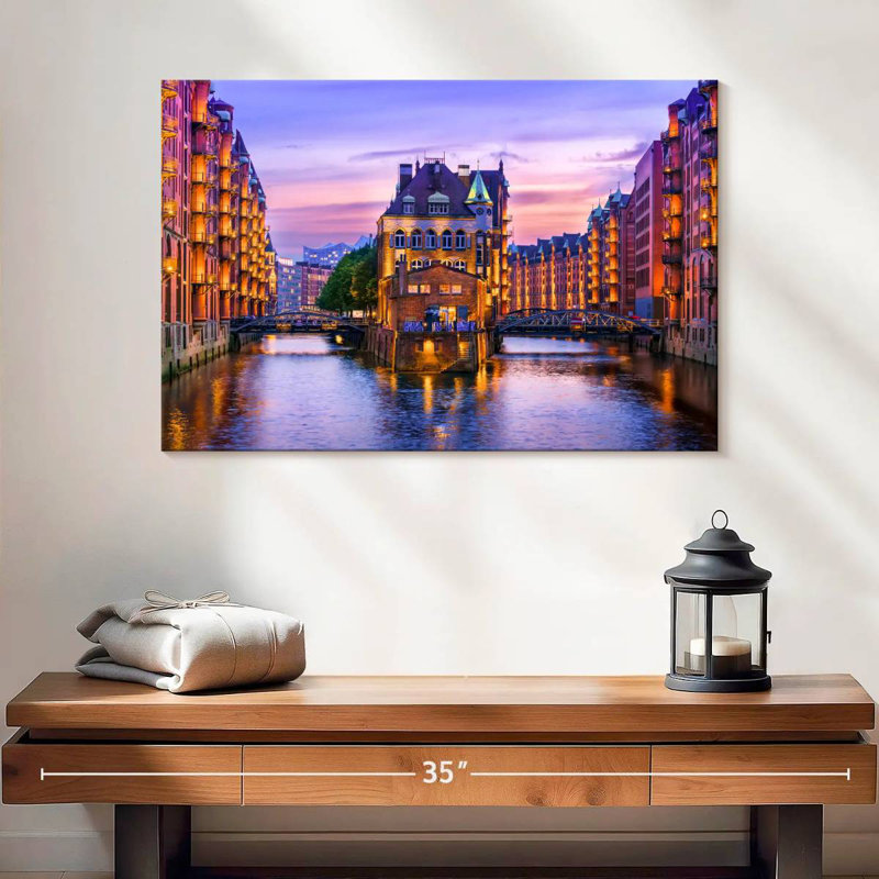 Ville de Speich à Hambourg, H 16 po x l 24 po