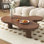 Solid wood retro multi-functional tea table