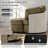 Swivel Accent Chair Round Barrel Armchair Upholstered Living Room Chair Corduroy Reading Chair Single Sofa Chair For Bedroom Apartment Office-962505710
