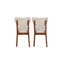 Ensemble de chaises en velours élégant, noyer et beige, 16,3 po x 33,9 po x 17,1 po | Structure 100% bois, hauteur du siège: 15,4 pouces, capacité de charge: 386 lb | Parfait pour la salle à manger, le salon et le design traditionnel