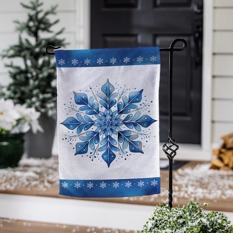 Drapeau de jardin Sparkling Snowflake