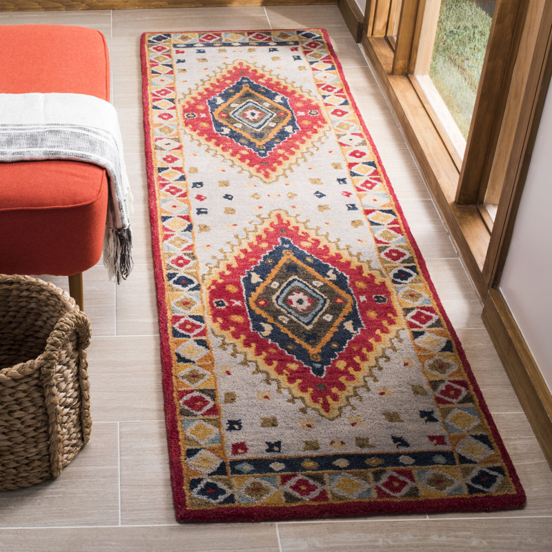 Tapis oriental en laine touffeté à la main Heritage, Tapis de couloir 2 pi 3 po x 8 pi