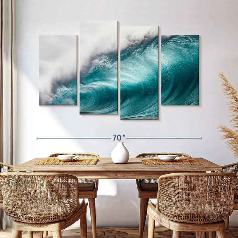 Gillard Big Blue Ocean Wave, H 42 po x l 68 po