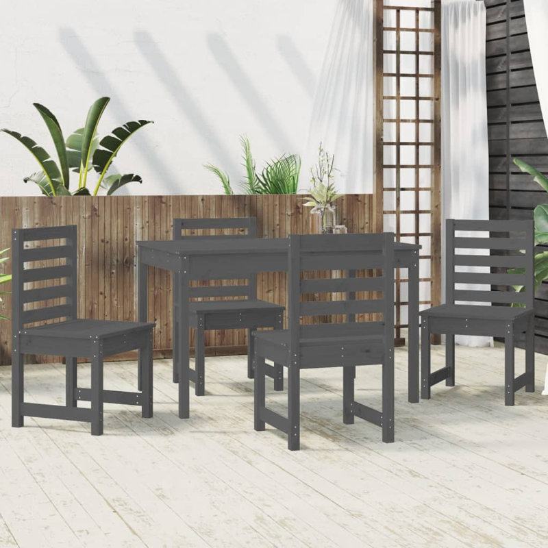 Dunnavant 4 - Person Patio Dining Set with, Brown, 76cm H x 121cm W x 82.5cm D