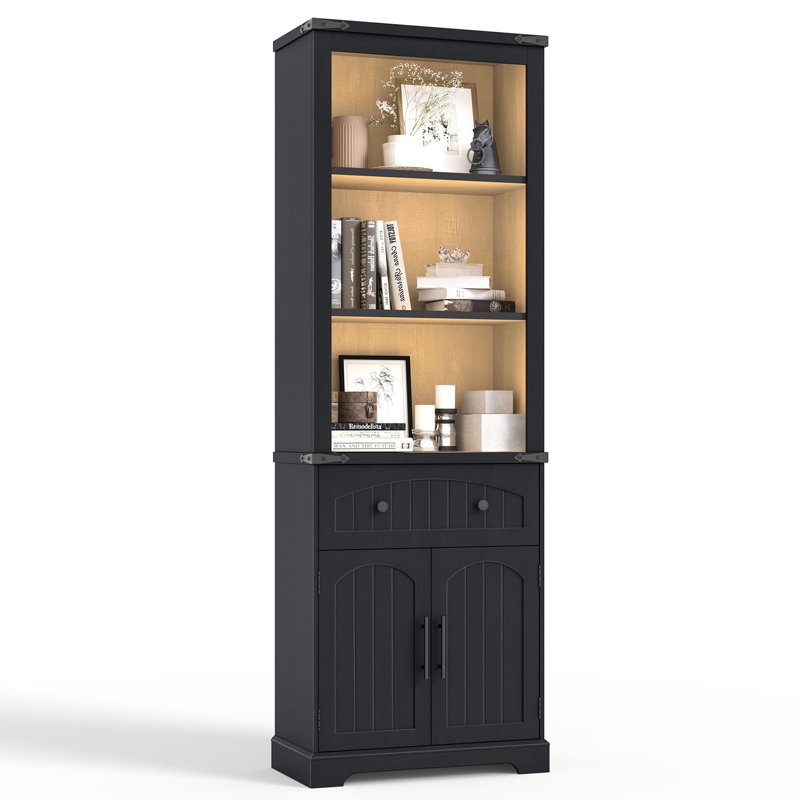 Bibliothèque de campagne 70 "avec armoire de rangement