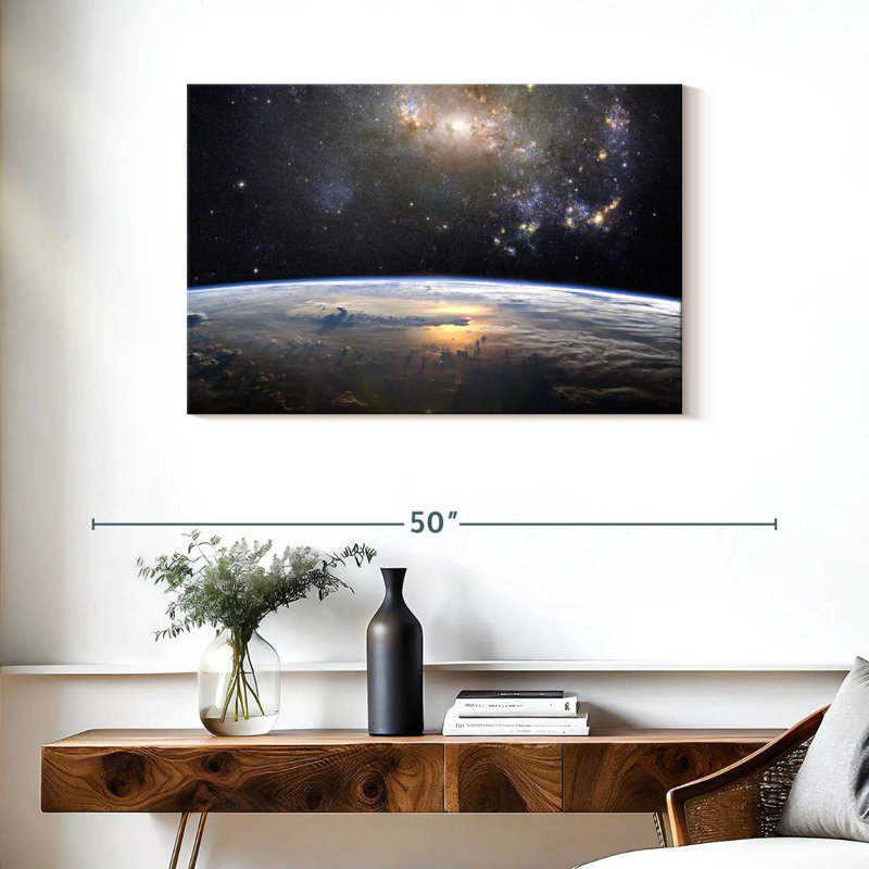 Terre d'Oberle dans l'univers, H 24 po x l 36 po
