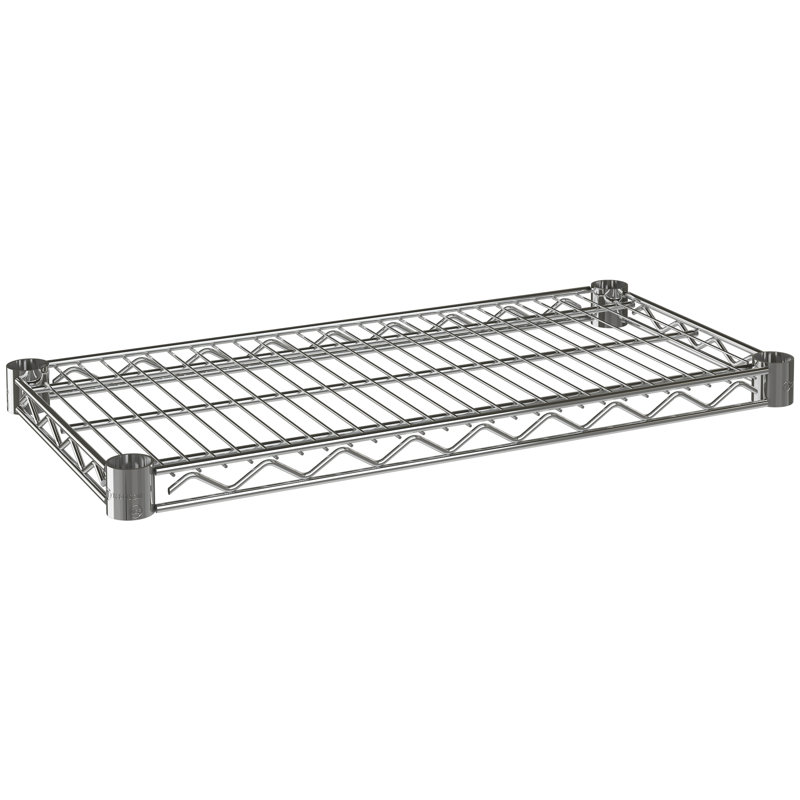 Wire Shelf, Chrome, 1" H x 24" W x 12" D