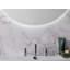Round Flat Beveled Lighted Wall Mirror-883620640